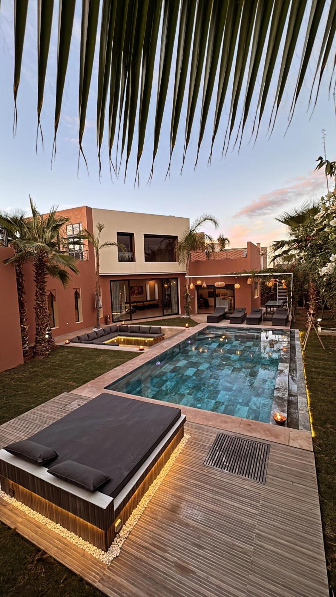 Villa Mattia Piscine Chauffee Sans Vis A Vis Marrakesh Extérieur photo